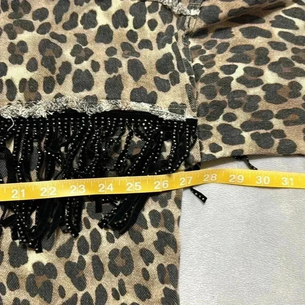 Leopard Print Jean Jacket - Picture 10 of 11